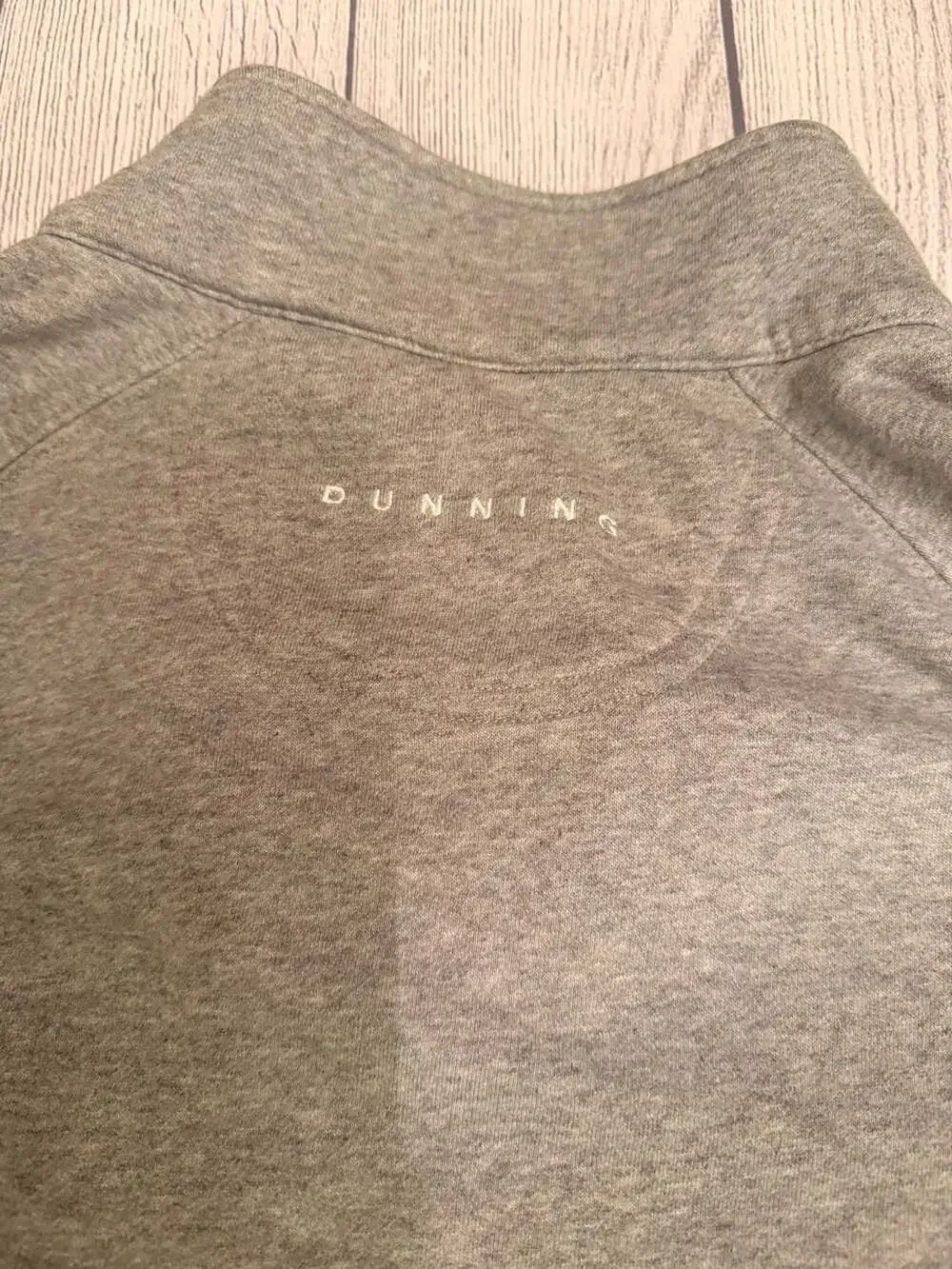 Dunning Golf Quarter-Zip Sweatshirt Size L Grey Embroidered Logo